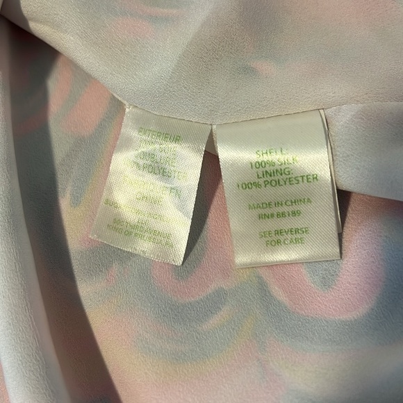 Lilly Pulitzer Lela Psychedelic Sunshine Silk Slip Double V-Neck Dress Small - Picture 8 of 15